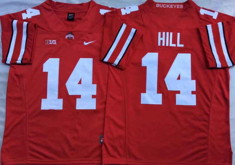 NCAA Men Ohio State Buckeyes Red 14 HILL